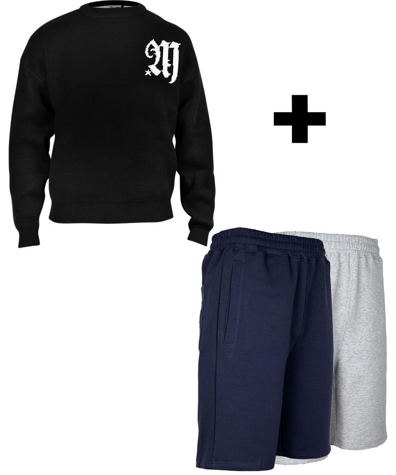 SWEATER + SHORTS